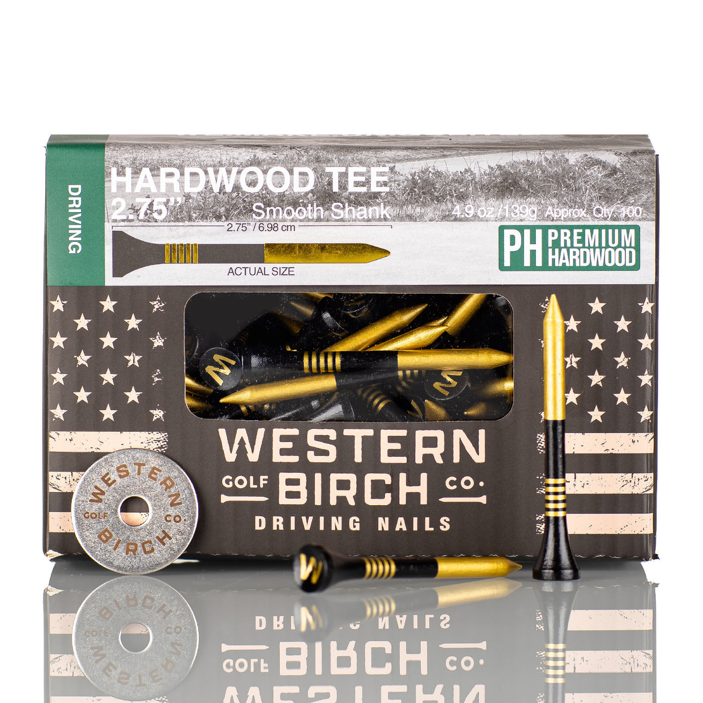 Gold Driving Nails 2.75" 100PK